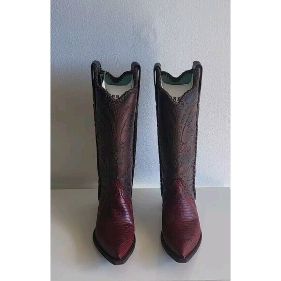 Corral Women's Faded Burgundy Lizard Western Cowgirl Boots Size 8M - Picture 7 of 13